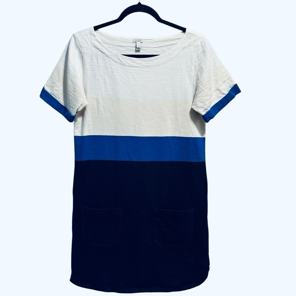 J. Crew colorblock striped nautical coastal summer shift dress Size S